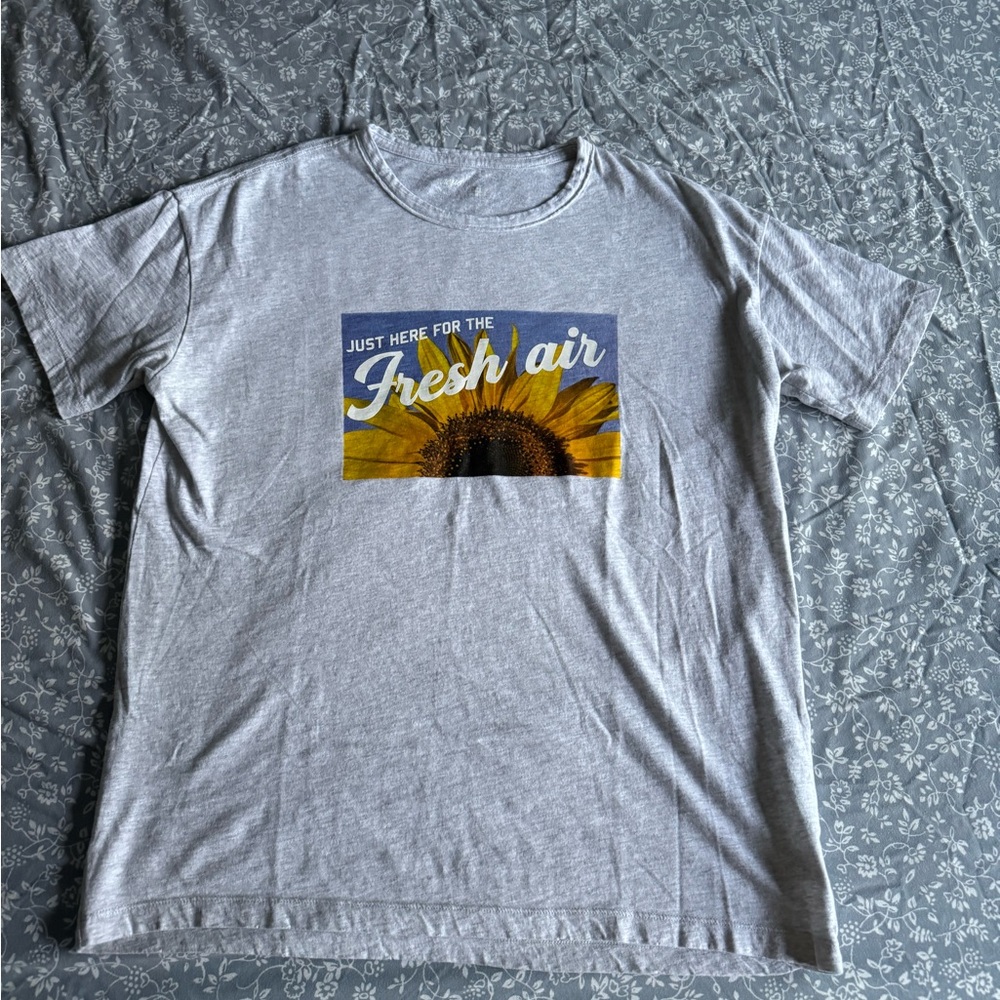 Aerie Boyfriend Tee with Sunflower Print